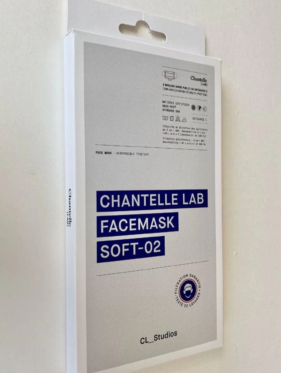 Chantelle Soft Face Mask 2-Pack - Breathable Petrol Blue Washable Fabric for Comfort & Protection
