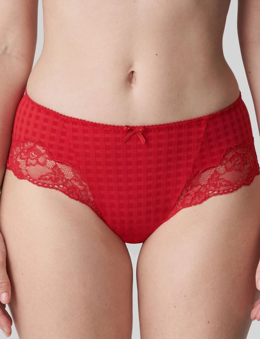 Prima Donna Madison High-Waisted Hotpants in Scarlet Red - Luxury Women's Underwear