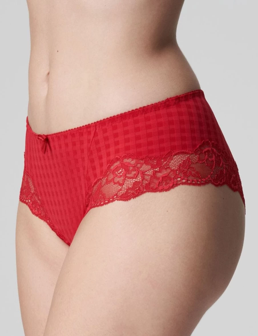 Prima Donna Madison High-Waisted Hotpants in Scarlet Red - Luxury Women's Underwear
