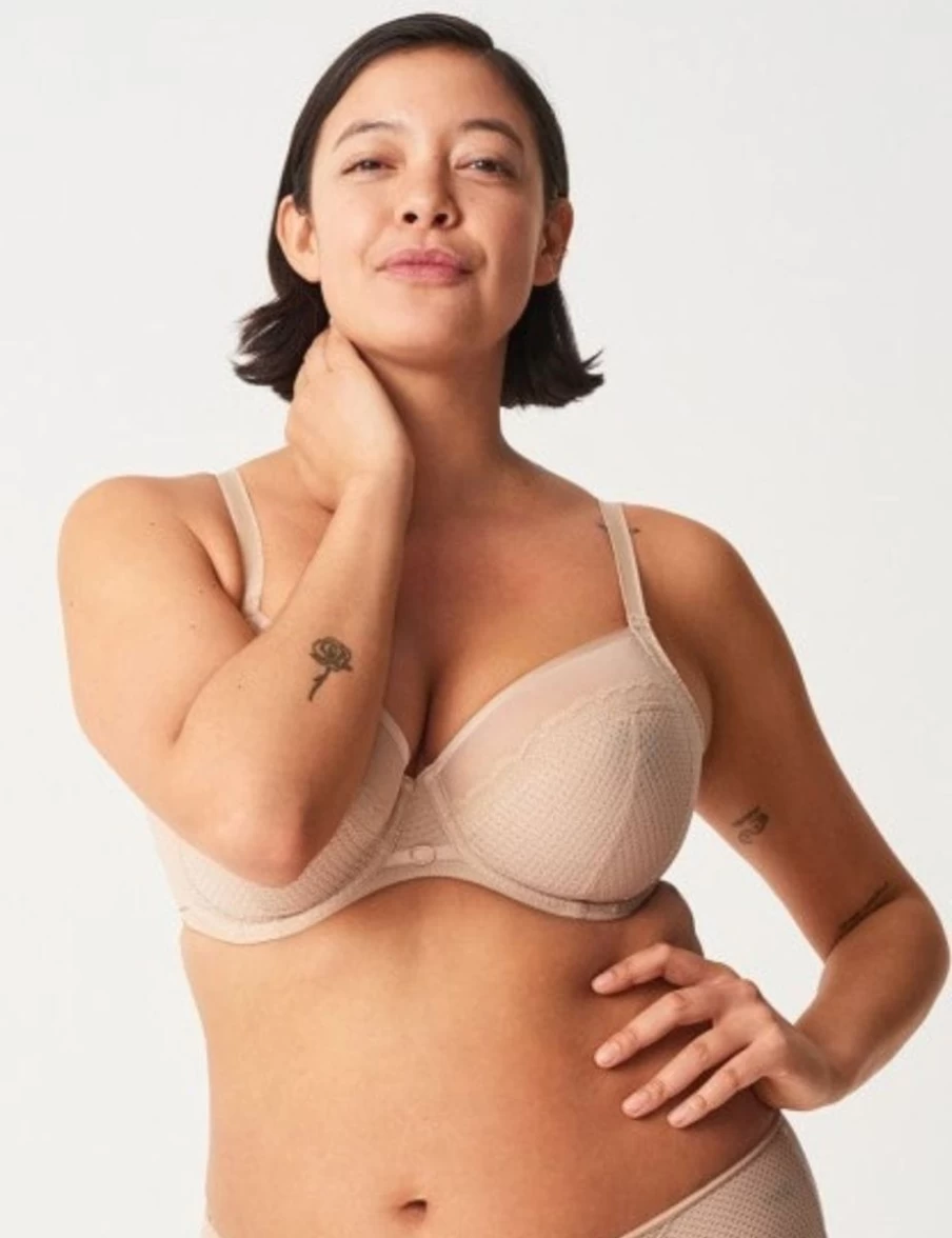 Chantelle Parisian Allure 4-Part Demi Bra in Nude | Comfort & Lift | Luxury Lingerie