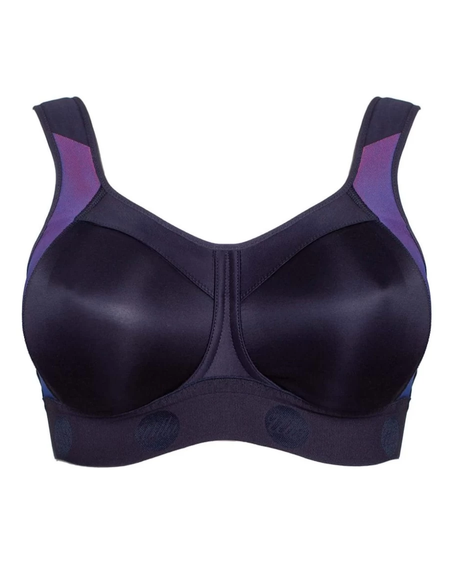 Ulla Sydney Wirefree Sports Bra for Women - Comfortable Navy & Pink Wireless Workout Top