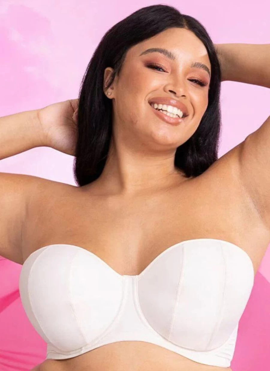 Curvy Kate Luxe Strapless Bra in Pearl Ivory – Supportive Comfort for Full Busts