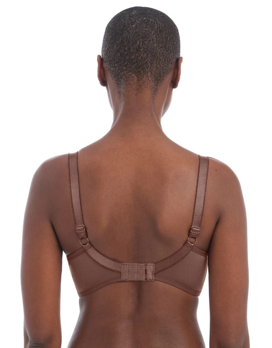 Freya Idol Balcony T-Shirt Bra in Coffee Roast - Moulded Cup for Support and Comfort