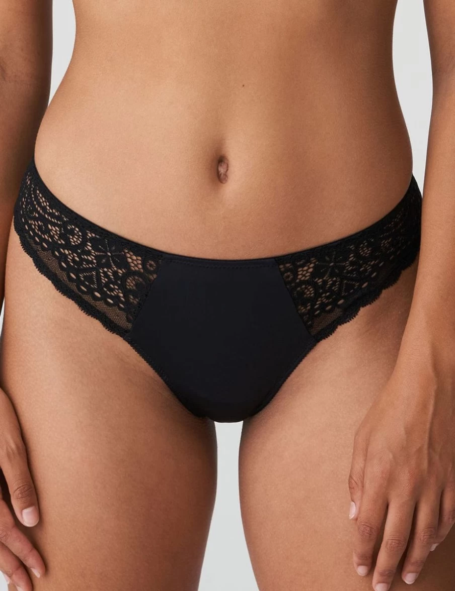 Prima Donna Twist I Do Thong Black Lingerie - Comfortable & Stylish Women's Underwear