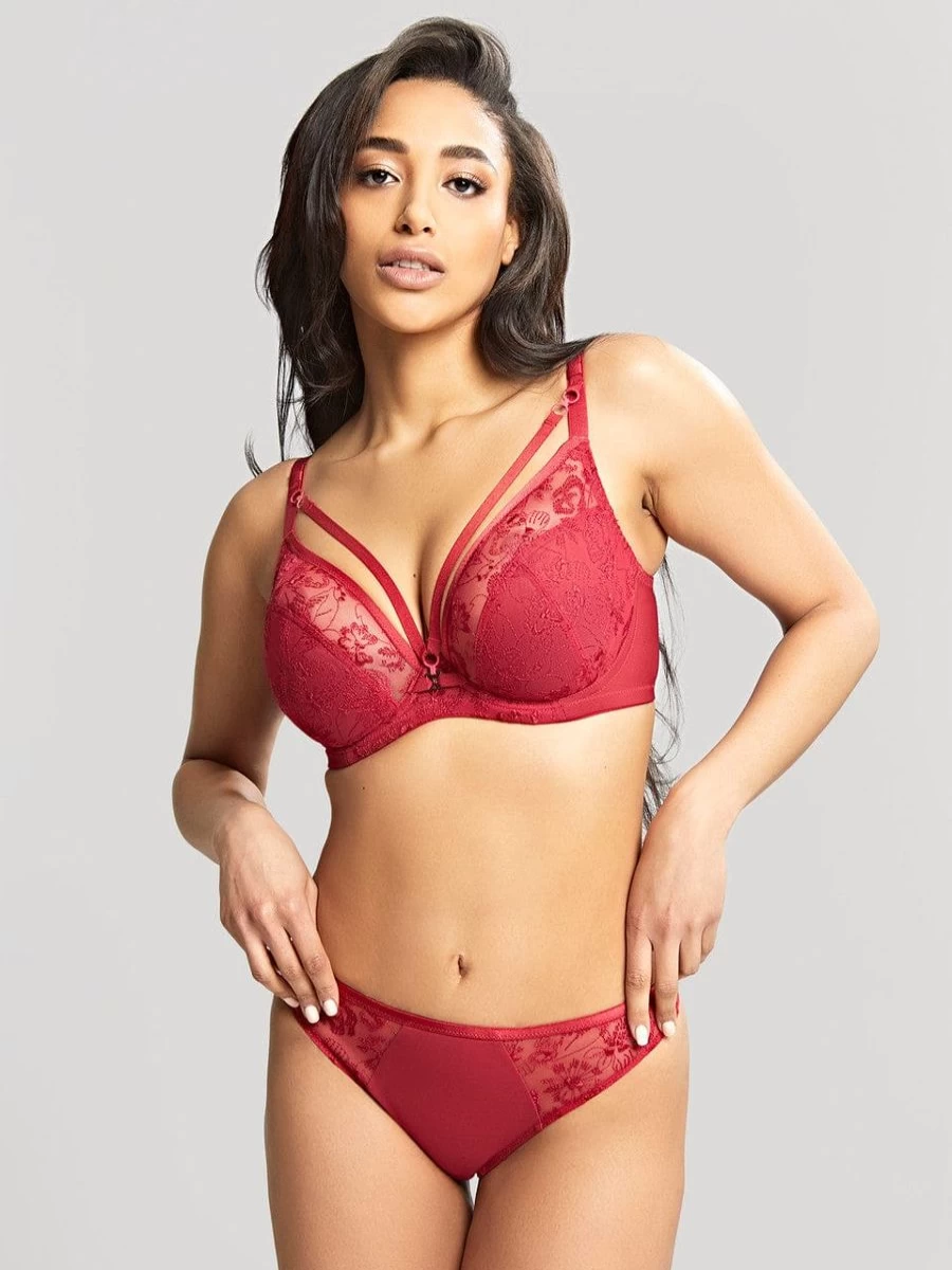Panache Yasmin Plunge Bra in Ruby - Supportive & Stylish Underwear for Women