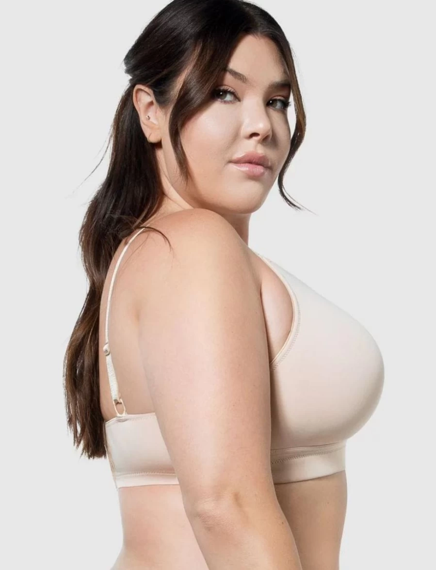 Parfait Erika Full Bust Wireless Seamless Bra in Bare - Comfortable Supportive Bralette for Larger Cups