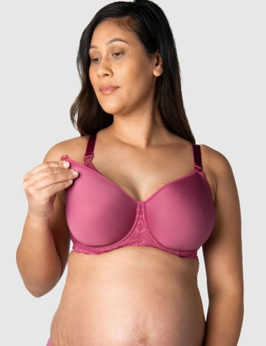 Hotmilk Obsession Full Cup Nursing Bra in Rose - Comfortable Maternity Bra for Breastfeeding