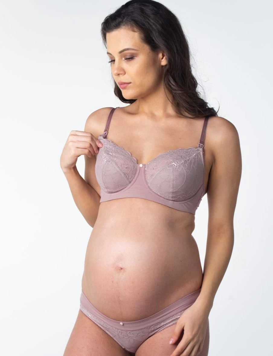 Hotmilk Temptation Full Cup Nursing Bra in Mocha - Comfortable Maternity Bra for Breastfeeding