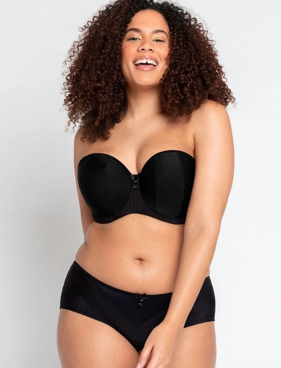 Curvy Kate Luxe Strapless Bra - Black Full Bust Support Bra for Women