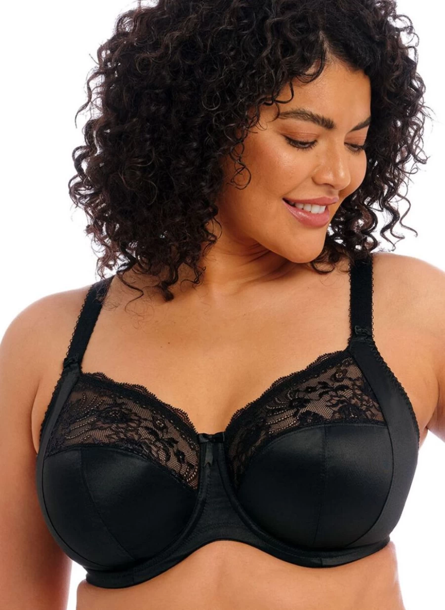 Elomi Morgan UW Bra - Supportive Full Cup Underwire Bra in Plain Black