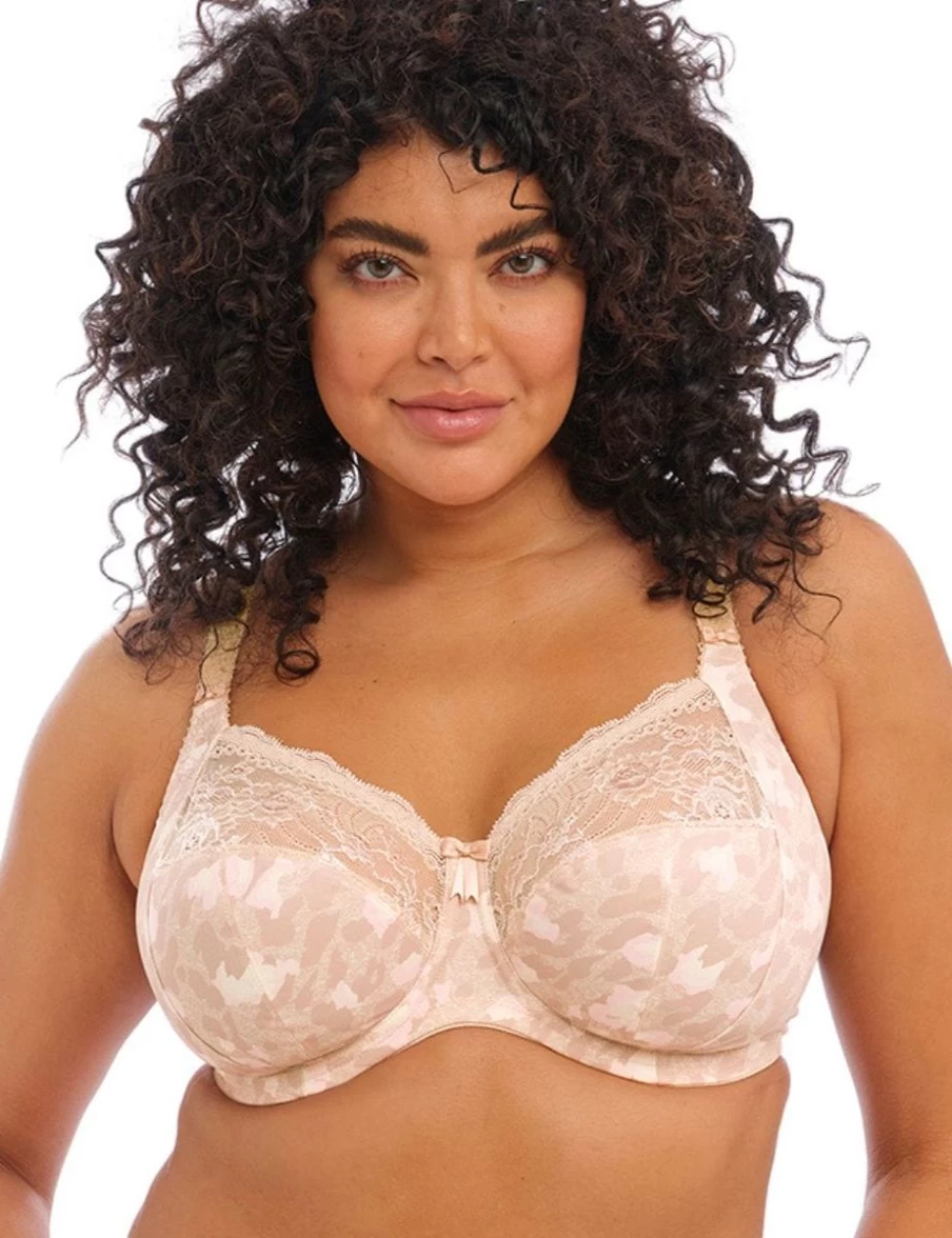 Elomi Morgan UW Bra in Toasted Almond Print - Supportive Full Cup Underwire Bra by Elomi