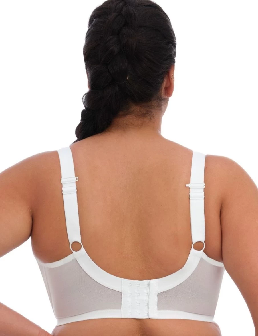 Elomi Energise Multiway Sports Bra - White - Supportive, Comfortable, Wireless Workout Bra for Women