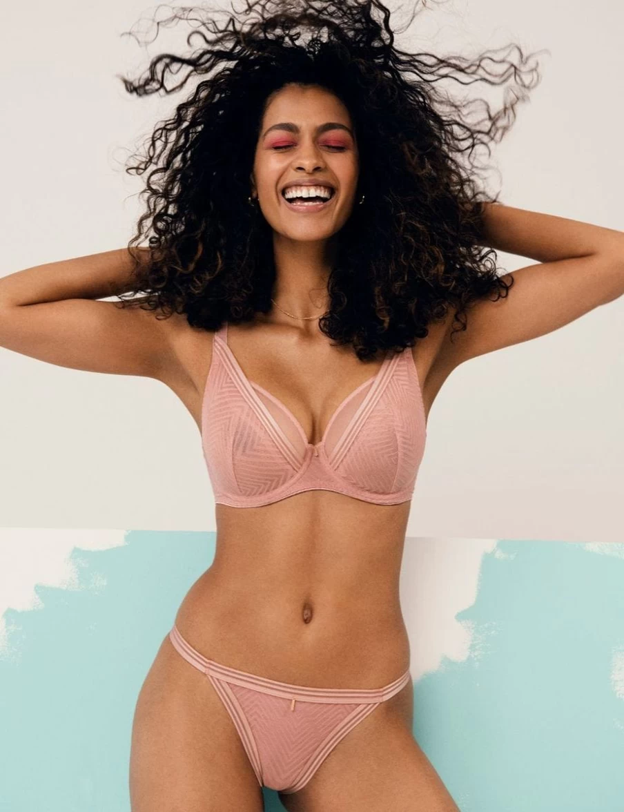 Freya Uw High Apex Plunge Bra in Ash Rose - Tailored Support Lingerie