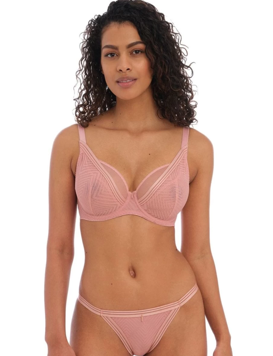 Freya Uw High Apex Plunge Bra in Ash Rose - Tailored Support Lingerie
