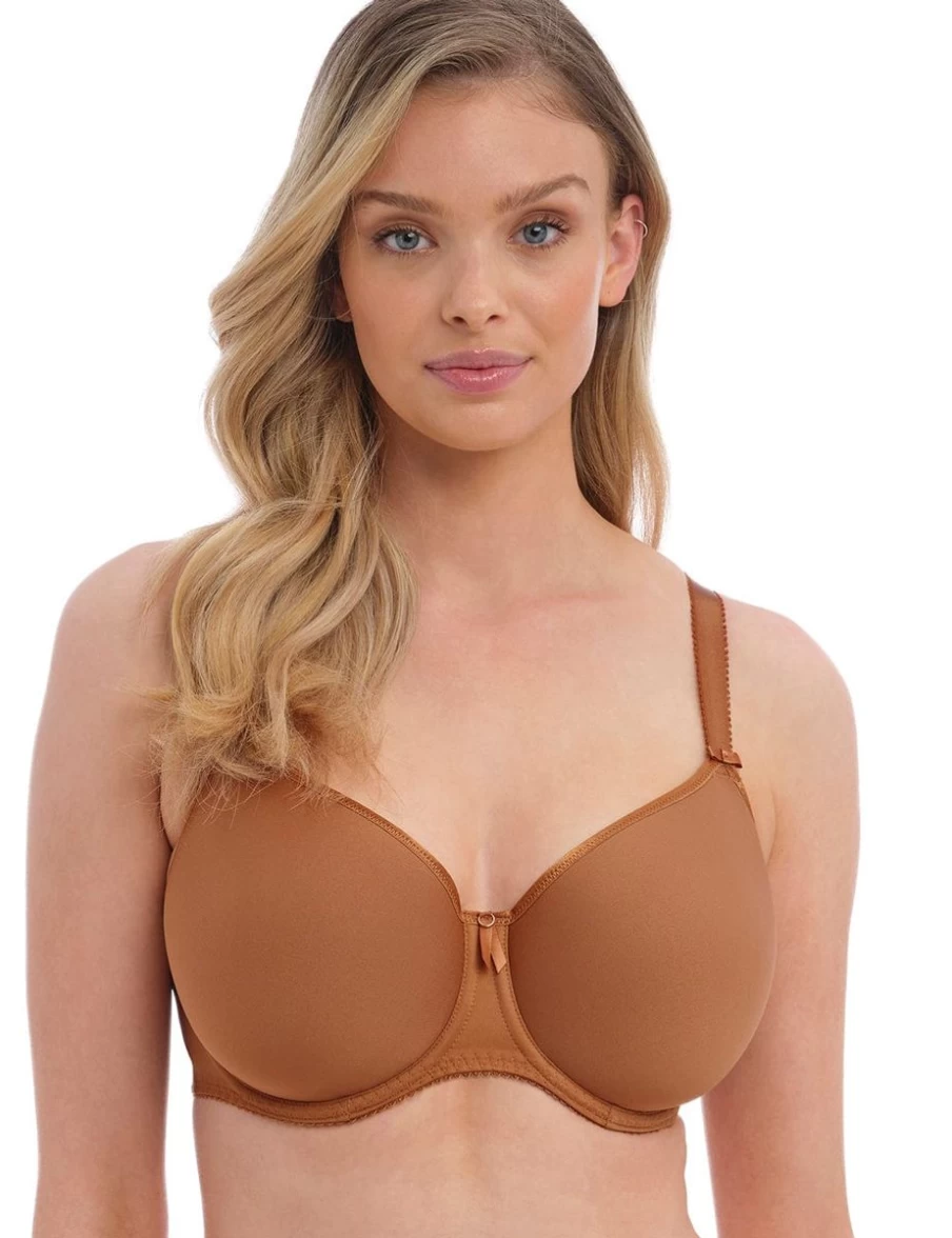 Fantasie Rebecca Essentials Spacer Bra in Cinnamon | Moulded Full Cup Support | Comfortable Underwire T-Shirt Bra
