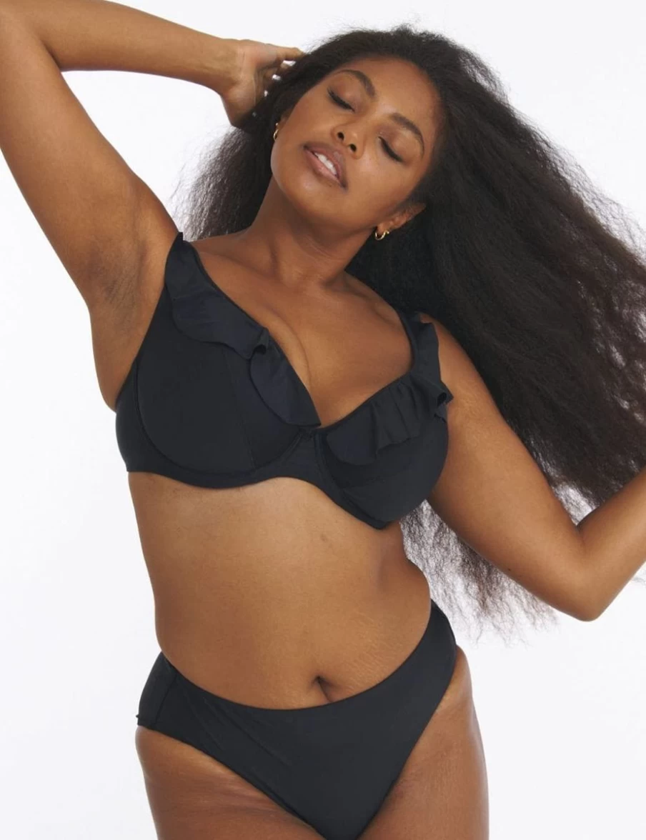 Marvell Lane Ava Black Bikini Top for Women - Stylish Swimwear