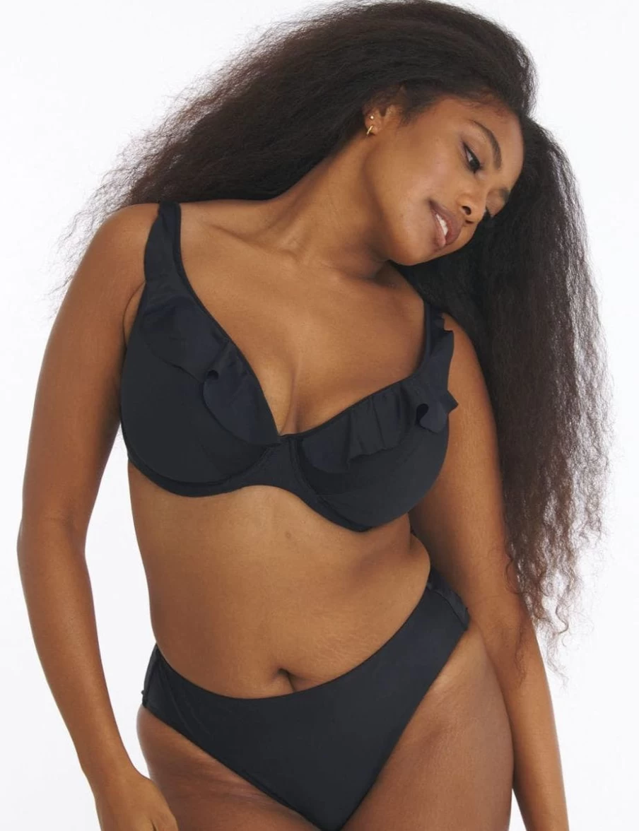 Marvell Lane Ava Black Bikini Top for Women - Stylish Swimwear