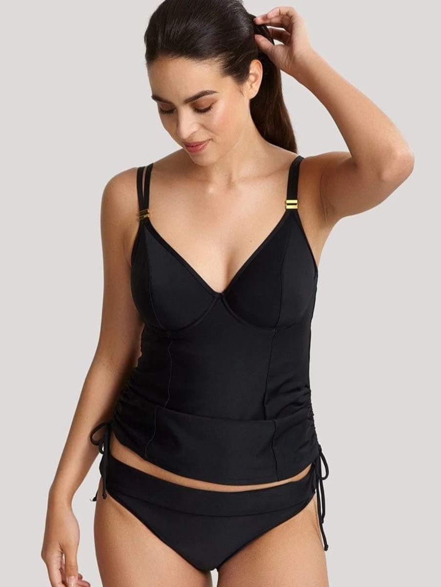 Panache Anya Riva Balconnet Tankini Swimsuit - Black Women's High Support Swimwear