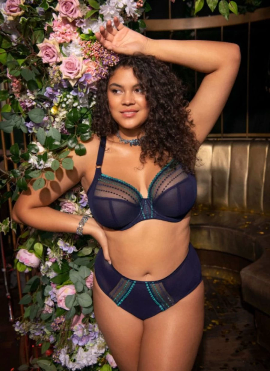 Elomi Matilda UW Plunge Bra in Siren Song - Supportive Plus Size Lingerie
