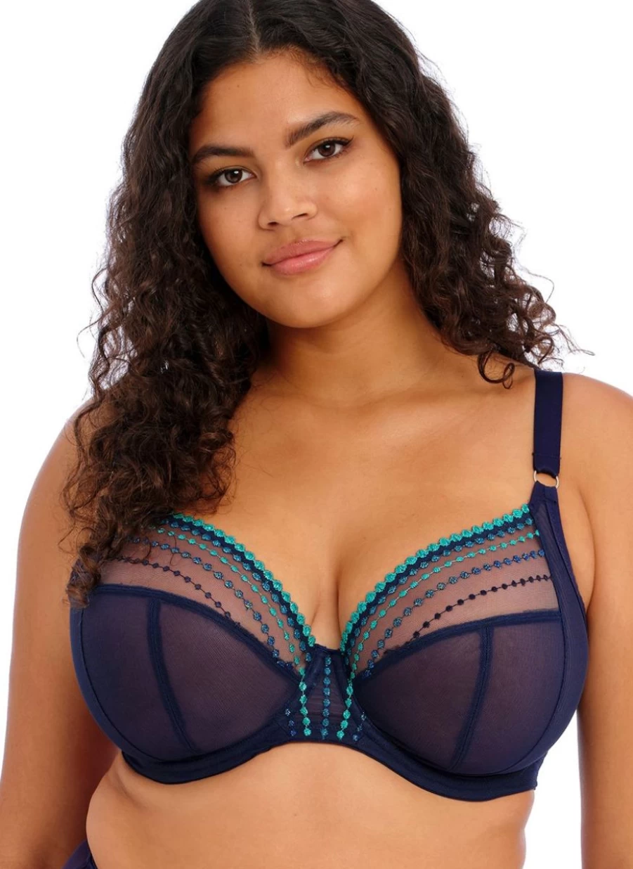 Elomi Matilda UW Plunge Bra in Siren Song - Supportive Plus Size Lingerie