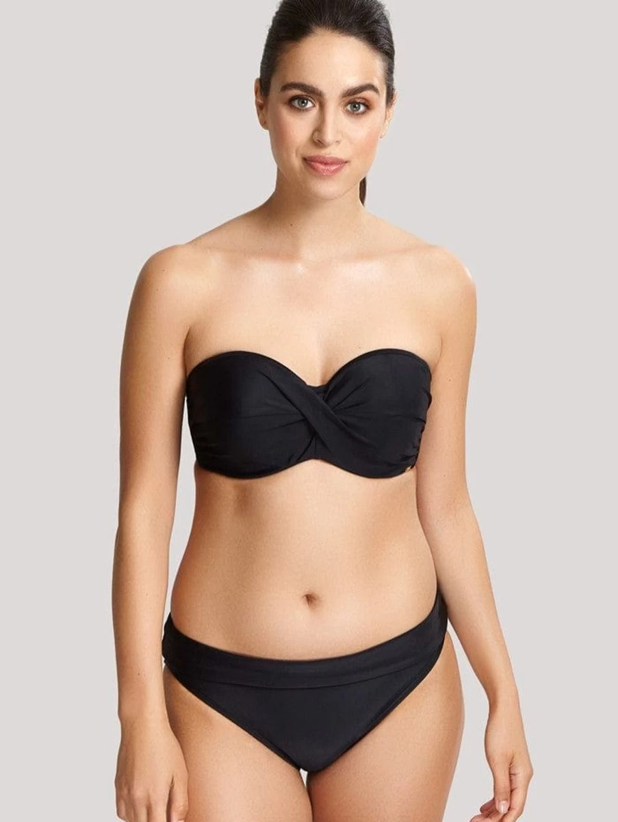 Panache Anya Riva Twist Bandeau Bikini Top - Black Women's Swimwear