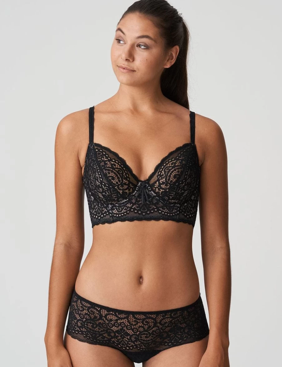 Prima Donna Twist I Do Deep Plunge Balcony Longline Bra in Black | Supportive Lingerie