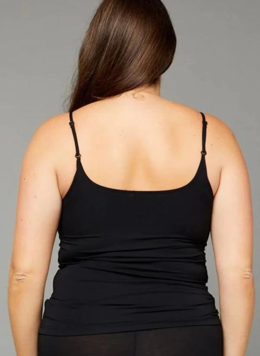 "Tani Black String Singlet - Comfortable Women's Tank Top"