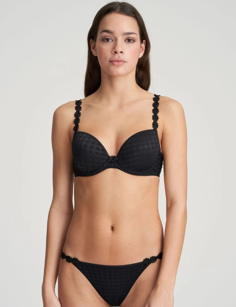 Marie Jo Avero Padded Round Underwire Bra in Black - Comfortable T-Shirt Bra for Women