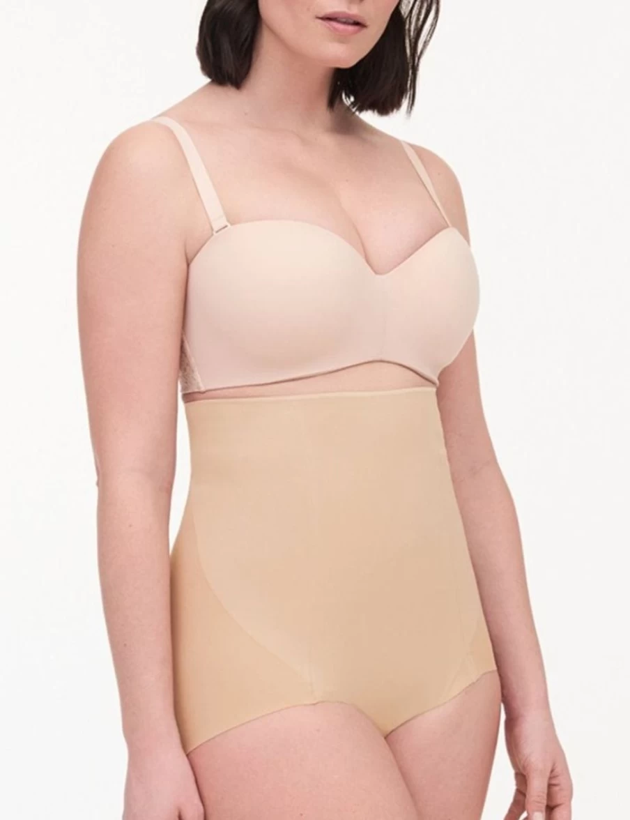 Chantelle High Waist Shaping Panties for Women - Nude Tummy Control Underwear