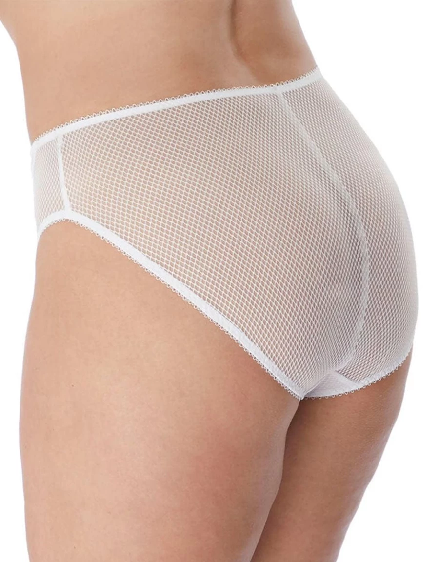 Elomi Charley High Leg Brief - Comfortable White Underwear for Women