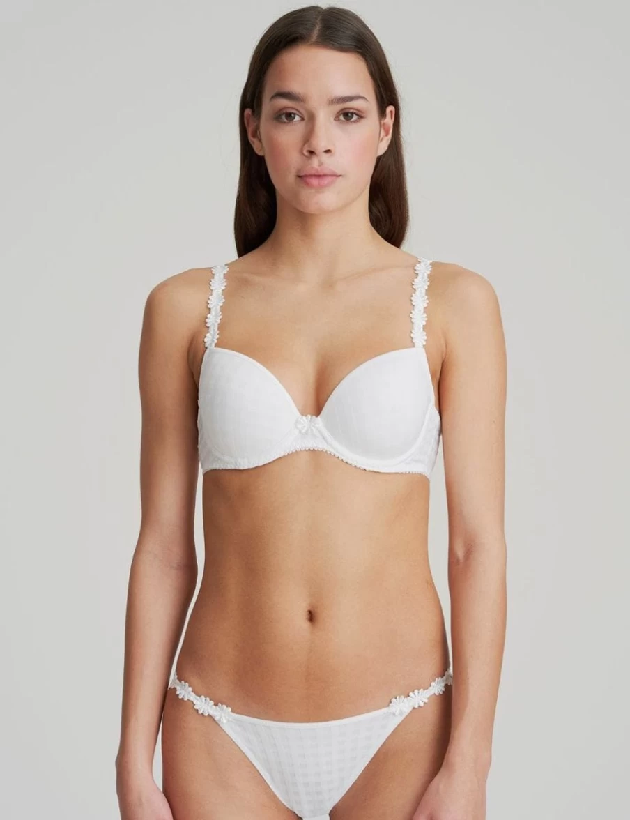 Marie Jo Avero Padded Round Shape Bra in White | Comfortable T-Shirt Bra | Marie Jo Lingerie