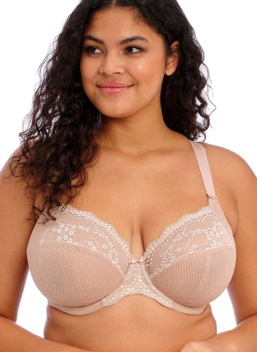 Elomi Charley Plunge Bra with Stretch in Fawn | Supportive Full Cup Lingerie