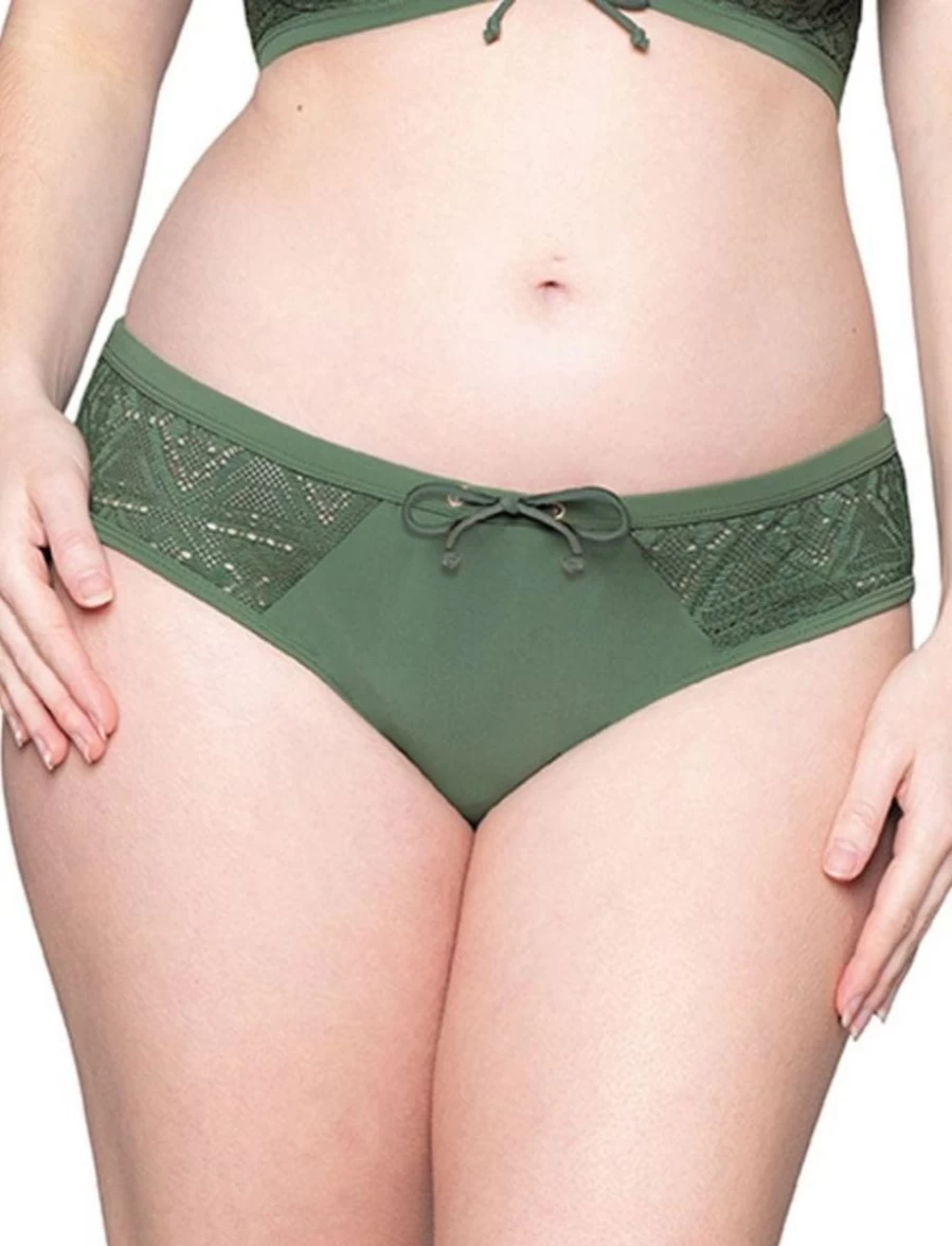 Curvy Kate Rush Mini Brief Women's Underwear in Olive Green - Comfortable High Waist Panties