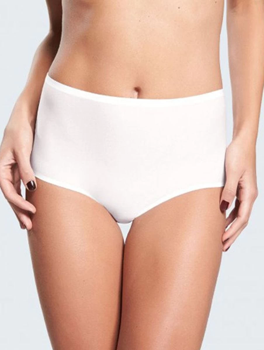 Chantelle High Waist Soft Stretch Briefs Ivory - One Size Comfortable Underwear