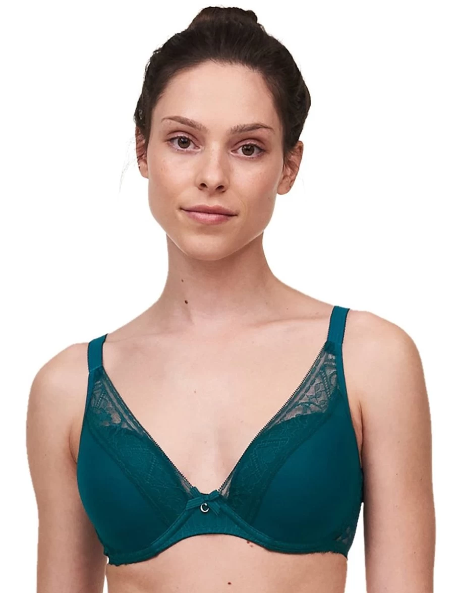 Chantelle Alto Plunge Bra in Oriental Green – T-Shirt Bra for Comfort & Support