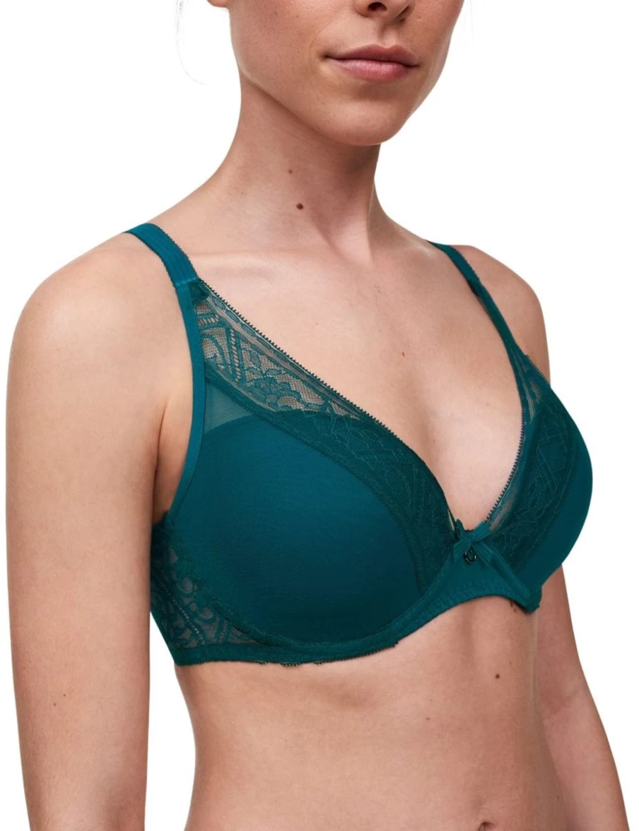 Chantelle Alto Plunge Bra in Oriental Green – T-Shirt Bra for Comfort & Support