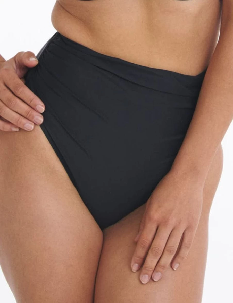 Marvell Lane Zoe High Waist Brief - Black Women's Underwear Comfortable Cotton Panties