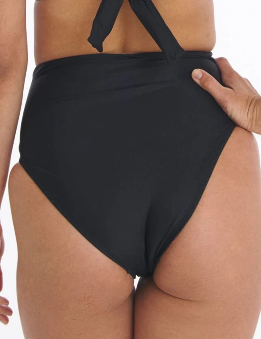 Marvell Lane Zoe High Waist Brief - Black Women's Underwear Comfortable Cotton Panties