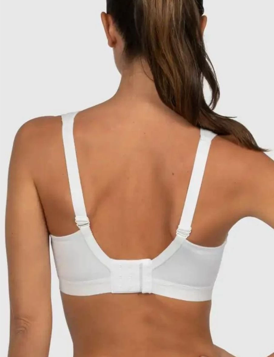 Shock Absorber Active D+ High Impact Sports Bra for Women - Breathable White Workout Top for Running & Fitness
