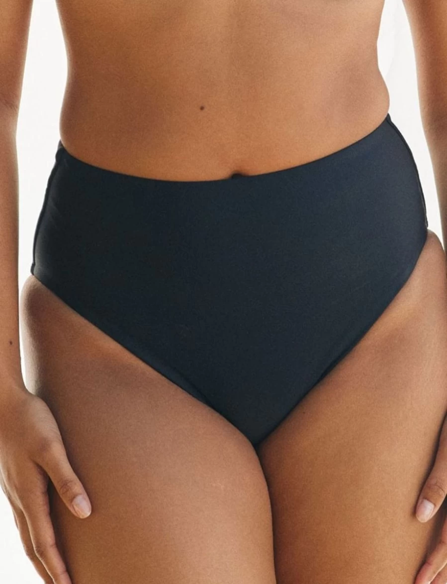 Marvell Lane Olivia High Waist Brief - Black Women's Underwear Comfortable Cotton Panties