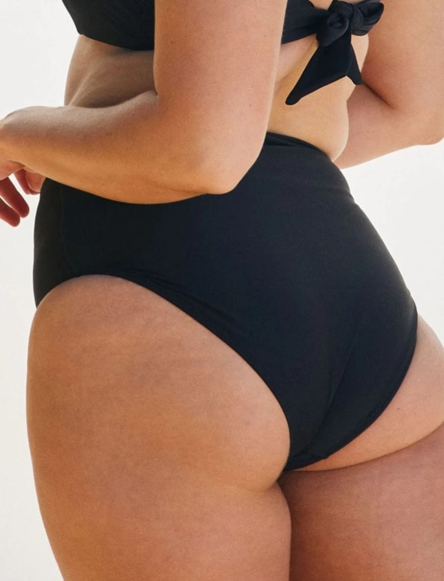 Marvell Lane Olivia High Waist Brief - Black Women's Underwear Comfortable Cotton Panties