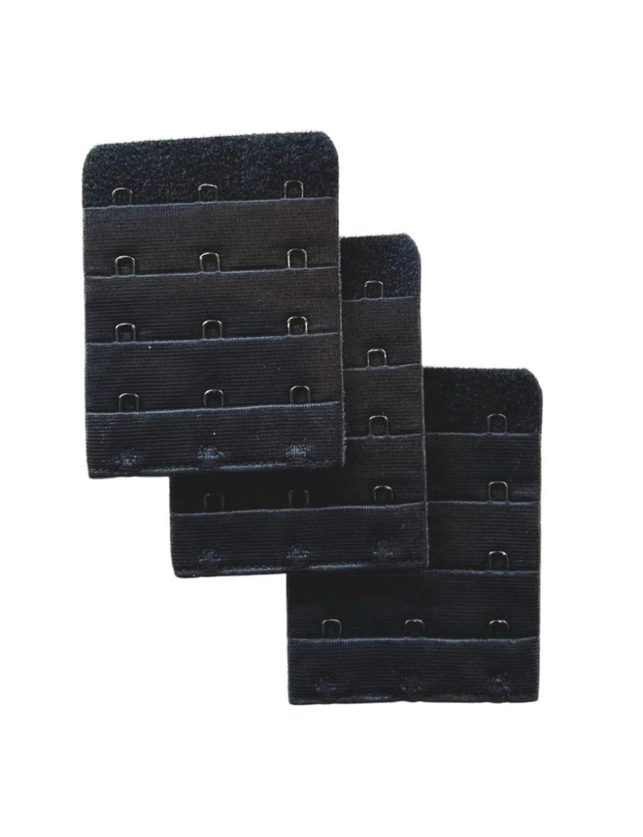Braza 3-Row Bra Extender - Black | Comfortable & Adjustable Bra Band Expander