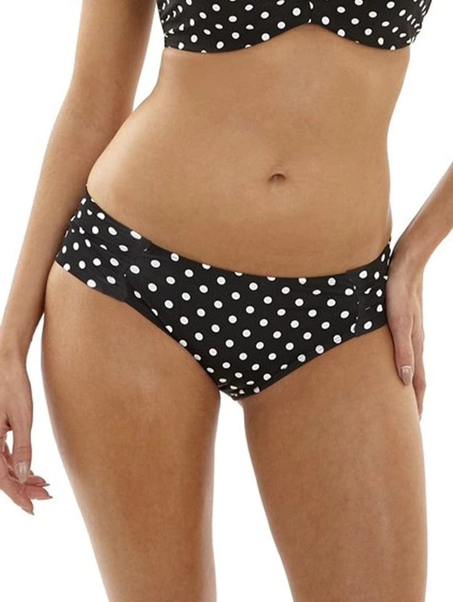 Panache Anya Spot Gathered Pant - Black & White High-Waisted Trousers for Women