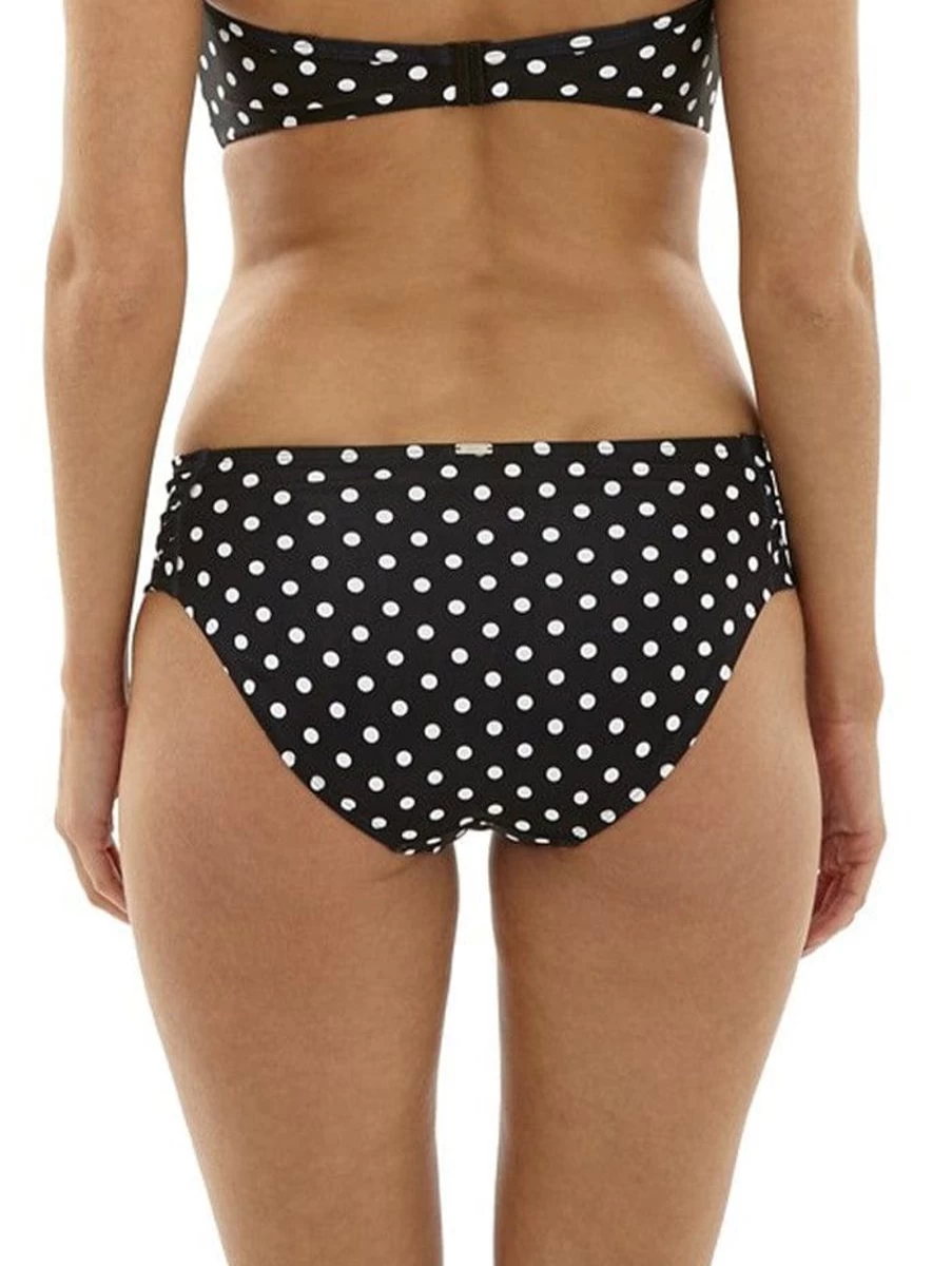 Panache Anya Spot Gathered Pant - Black & White High-Waisted Trousers for Women