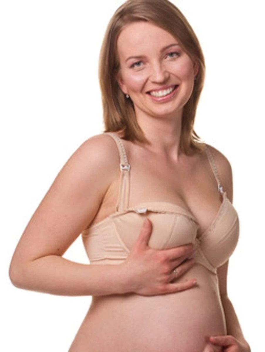 Ewa Michalak Biscuit Nursing Bra in Nude | Comfortable Maternity Bra for Breastfeeding