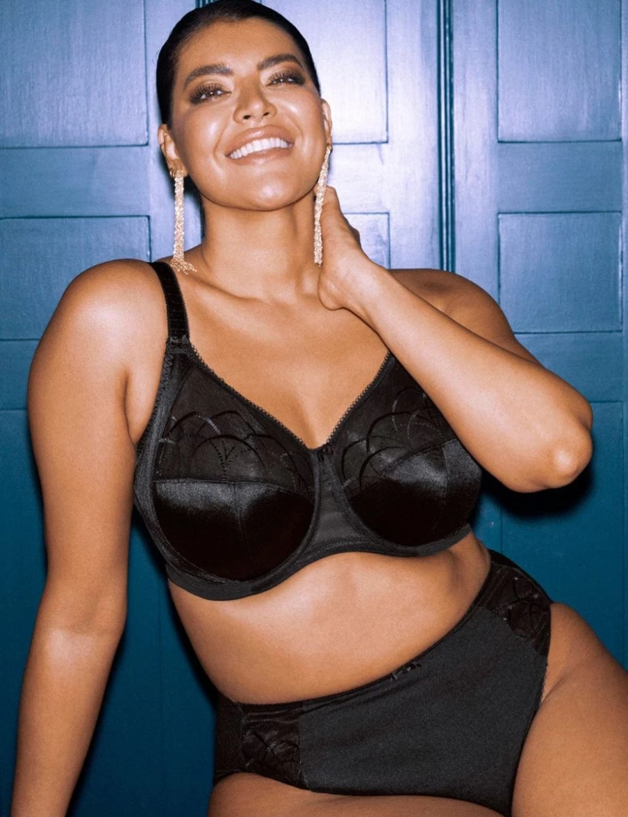 Elomi Cate Full Cup Underwire Bra in Black for Women – Plus Size Supportive Lingerie
