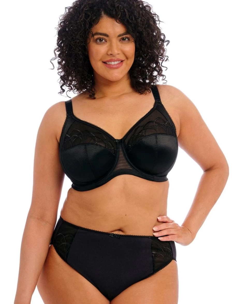 Elomi Cate Full Cup Underwire Bra in Black for Women – Plus Size Supportive Lingerie