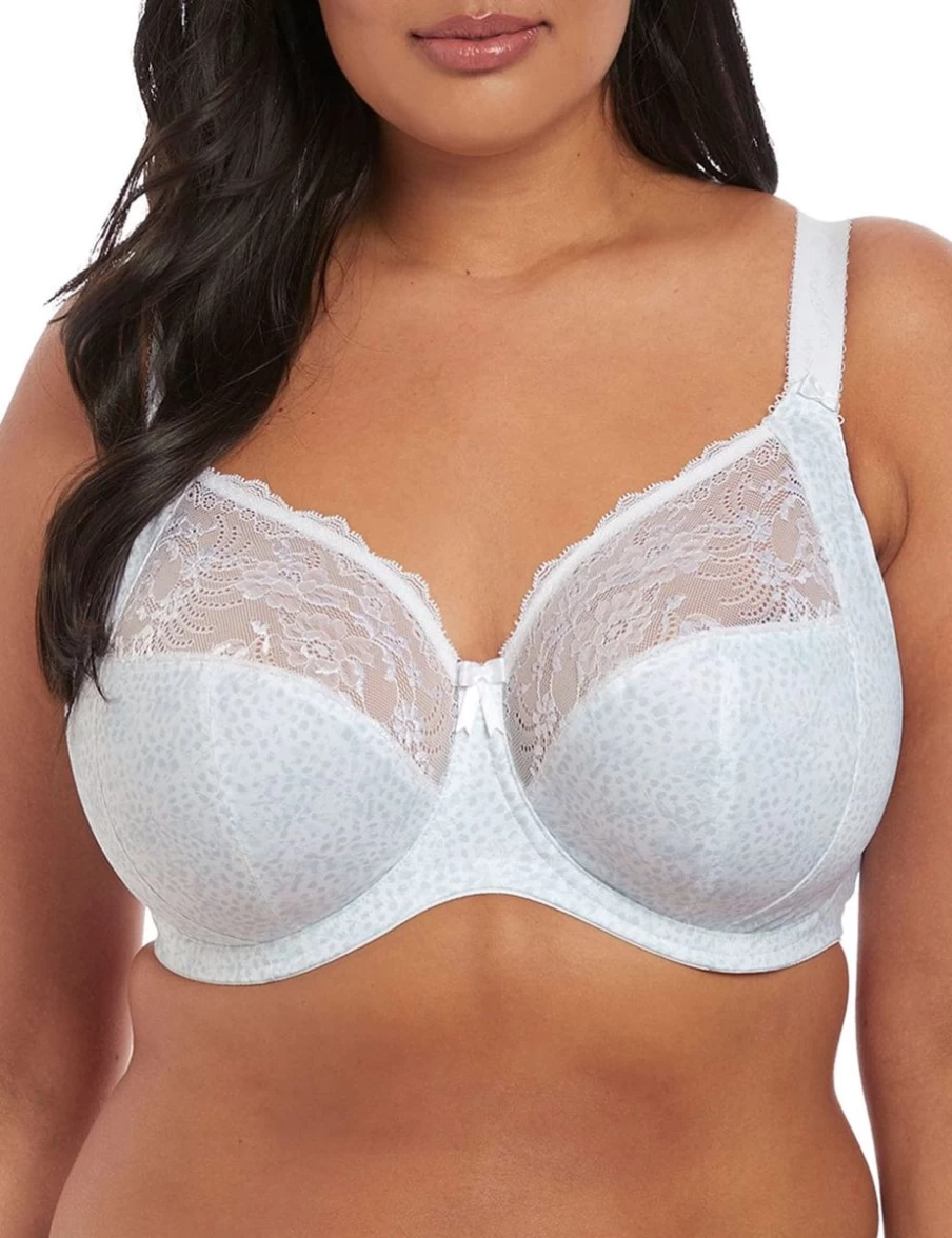 Elomi Morgan UW Bra in White Print – Supportive Full Cup Underwire Bra by Elomi
