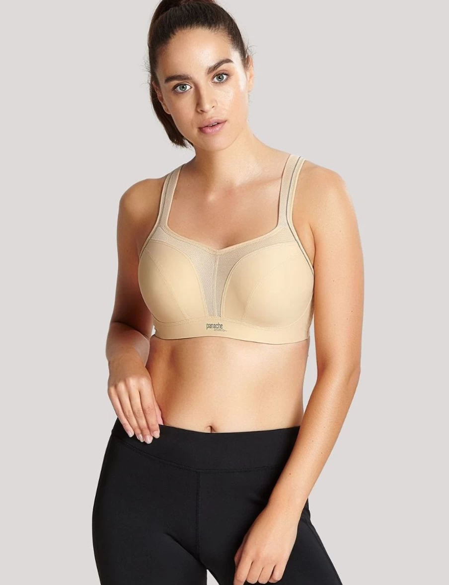 Panache Latte High Support Sports Bra for Women – Comfortable Wireless Workout Bra