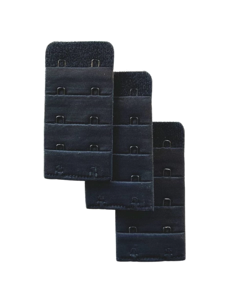 Braza 2-Row Bra Extender - Black | Bra Extension Hook for Comfort & Fit | Braza Brand